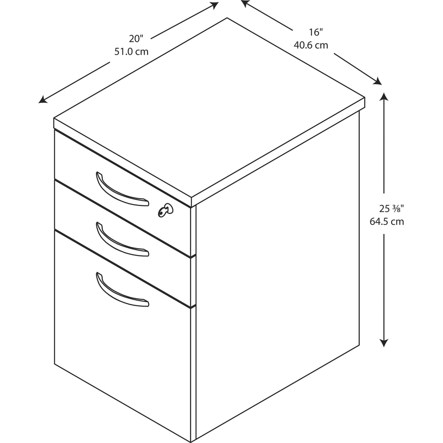 Bush Business Furniture Easy Office 16W 3 Drawer Mobile Pedestal ...