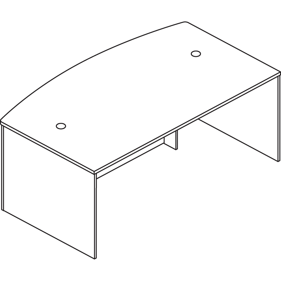 Bureau à devant arqu&eacute; basyx&reg; - HON