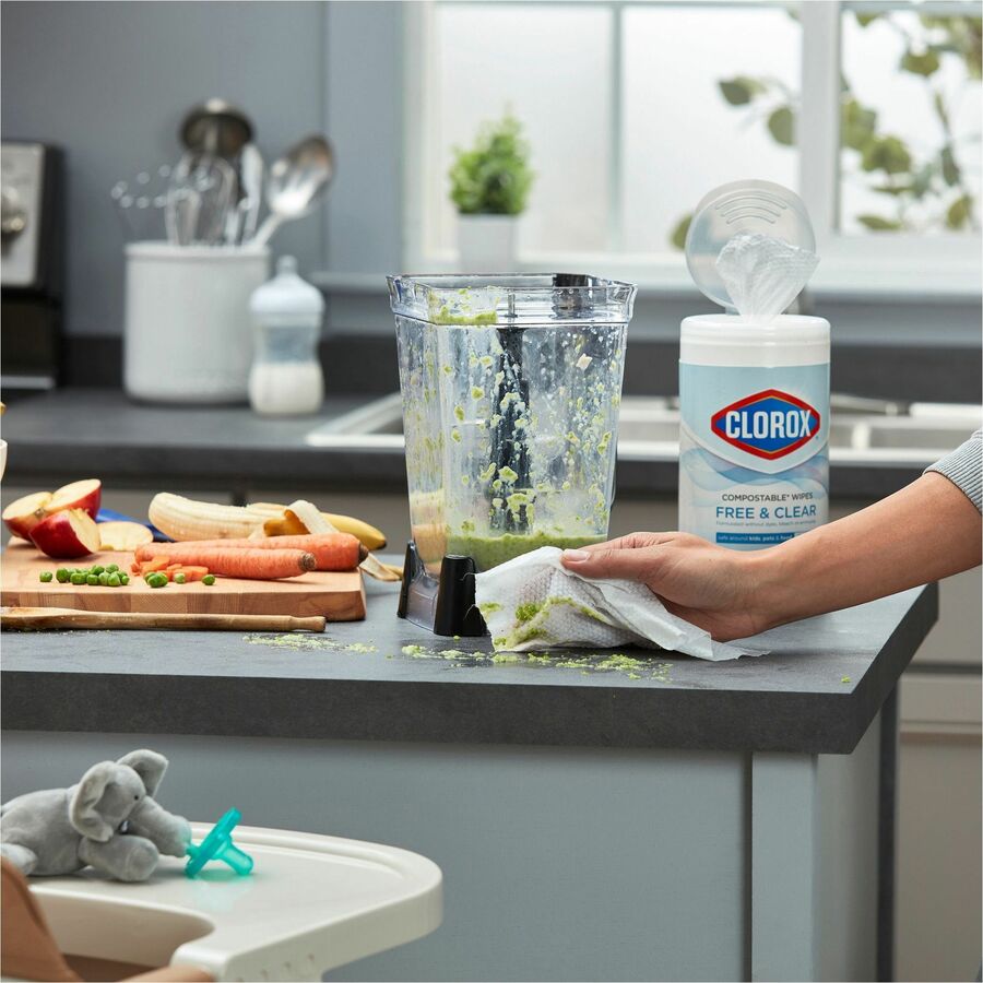 Picture of Clorox Free & Clear Compostable All Purpose Cleaning Wipes