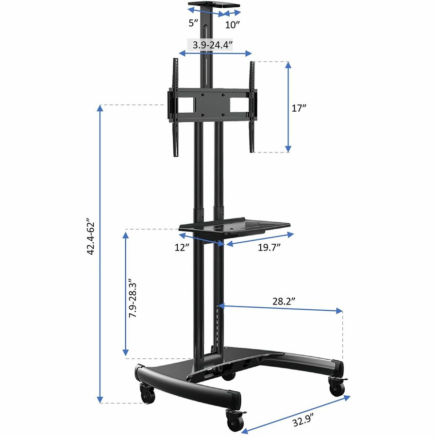 Rocelco R VSTC Display Cart