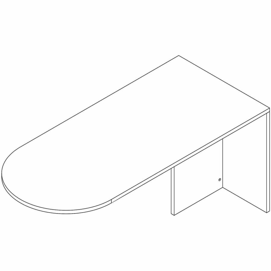 Lorell Essential Series Laminate Desking & Accessory - x 1" Thickness Table Top, 29.5" Height x 66" Width x 30" Depth - Material: Laminate, Metal - Finish: Modern Elm - Laminate, Modern Elm Table Top - Cam Lock, Durable - For Office - 1 Each
