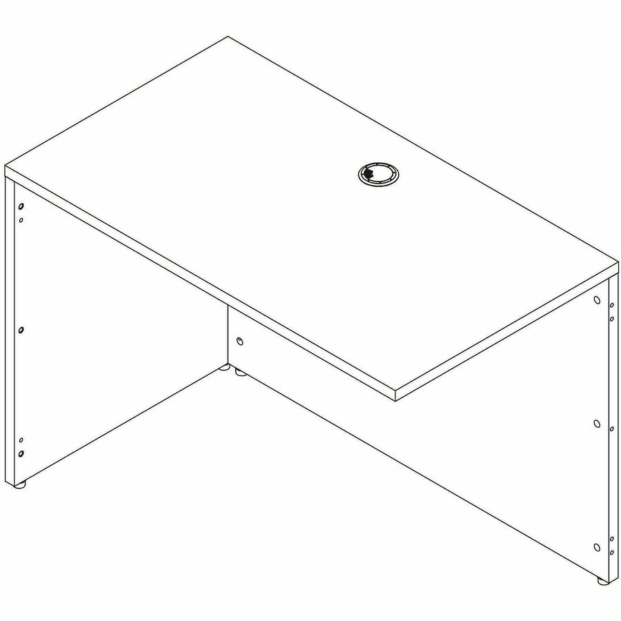 Lorell Essential Series Laminate Desking & Accessory - x 1" Thickness Table Top, 29.5" Height x 42" Width x 24" Depth Return Shell - Material: Laminate, Metal - Finish: Modern Elm - Laminate, Modern Elm Table Top - Durable, Modesty Panel, Privacy Panel, A