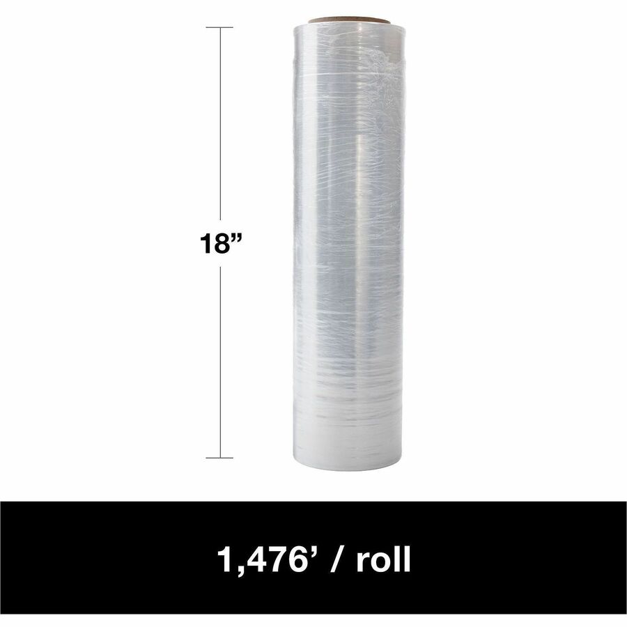 Lindenmeyr Cast Conventional Hand Film - 18" Width x 1476 ft Length - Puncture Resistant - Clear - 4 / Carton - Kennedy Office