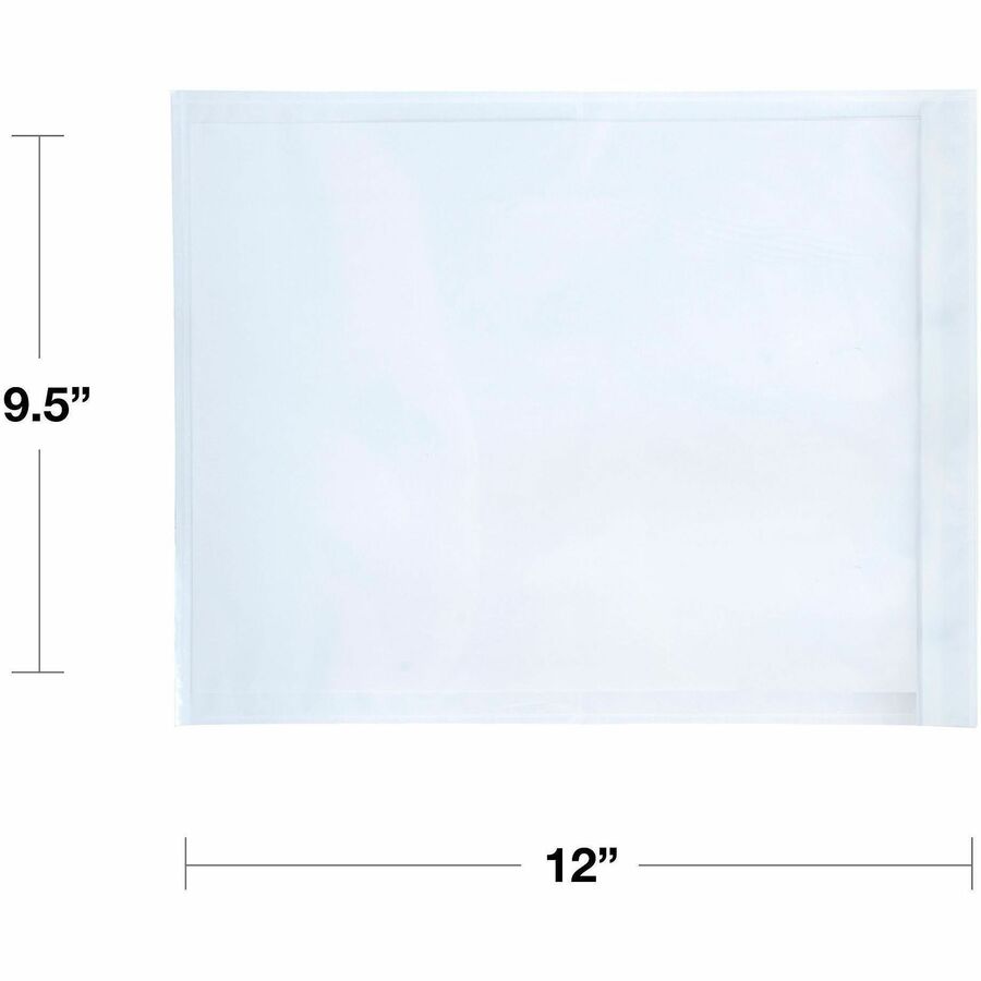 Lindenmeyr Explorer Packing List Envelopes - Packing List - 9 1/2" Width x 12" Length - Clear - Resin - 500 / Carton - Kennedy Office