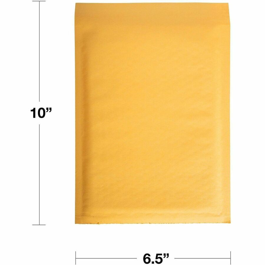 Lindenmeyr Explorer Kraft Self-Seal Bubble Mailers - Bubble/Shipping - #0 - 6 1/2" Width x 10" Length - Self-sealing - Clear - Kraft - 250 / Carton - Kennedy Office