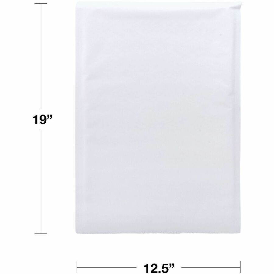 Lindenmeyr Explorer Self-Seal Paper Bubble Mailers - Bubble/Shipping - #6 - 12 1/2" Width x 19" Length - Self-sealing - White - Paper - 50 / Carton - Kennedy Office
