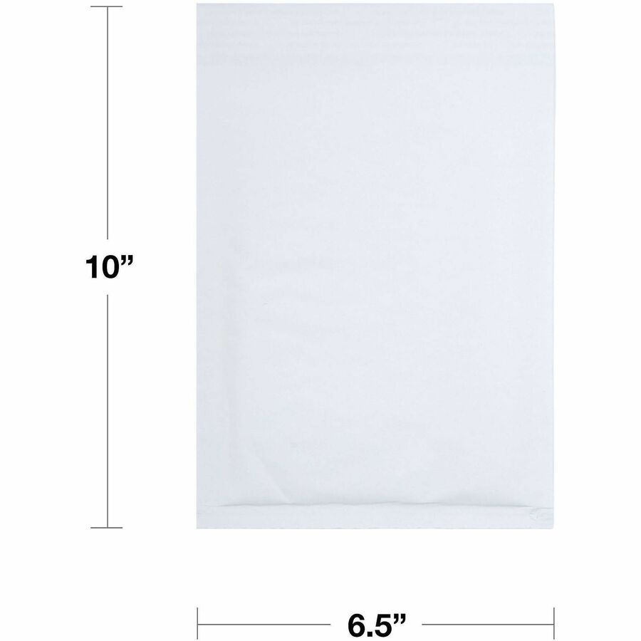 Lindenmeyr Explorer Self-Seal Paper Bubble Mailers - Bubble/Shipping - #0 - 6 1/2" Width x 10" Length - Self-sealing - White - Paper - 250 / Carton - Kennedy Office