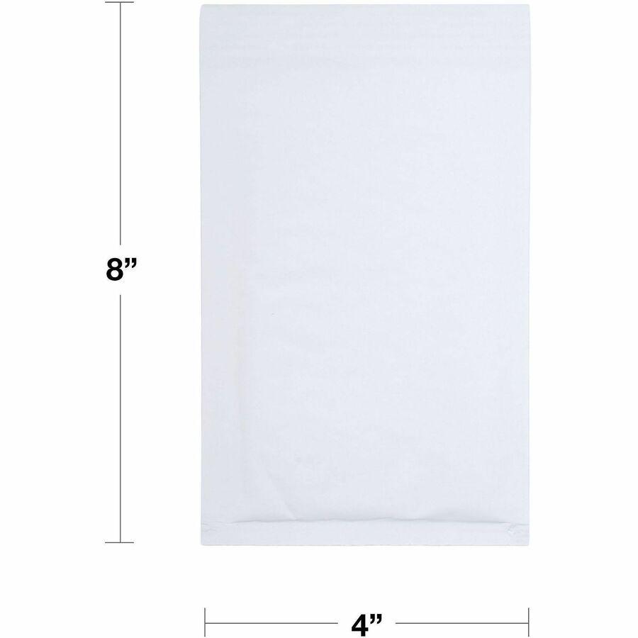 Lindenmeyr Explorer Self-Seal Paper Bubble Mailers - Bubble/Shipping - #000 - 4" Width x 8" Length - Self-sealing - White - Paper - 500 / Carton - Kennedy Office
