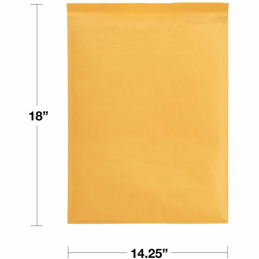 Lindenmeyr Explorer Kraft Self-Seal Bubble Mailers - Bubble/Shipping - #7 - 14 1/4" Width x 20" Length - Self-sealing - Kraft - Kraft - 50 / Carton - Kennedy Office