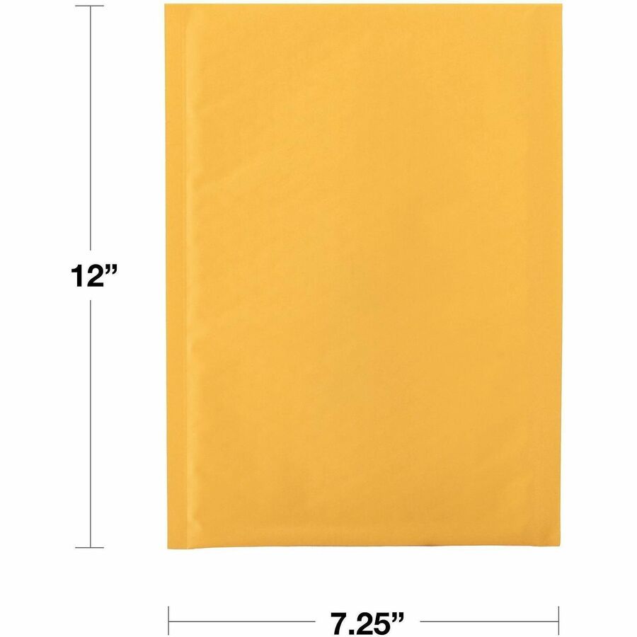 Lindenmeyr Explorer Kraft Self-Seal Bubble Mailers - Bubble/Shipping - #1 - 7 1/4" Width x 12" Length - Self-sealing - Kraft - Kraft - 100 / Carton - Kennedy Office