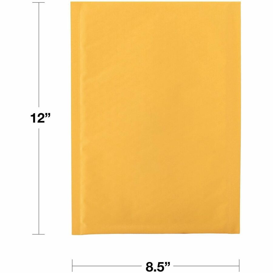 Lindenmeyr Explorer Kraft Self-Seal Bubble Mailers - Bubble/Shipping - #2 - 8 1/2" Width x 12" Length - Self-sealing - Kraft - Kraft - 100 / Carton - Kennedy Office