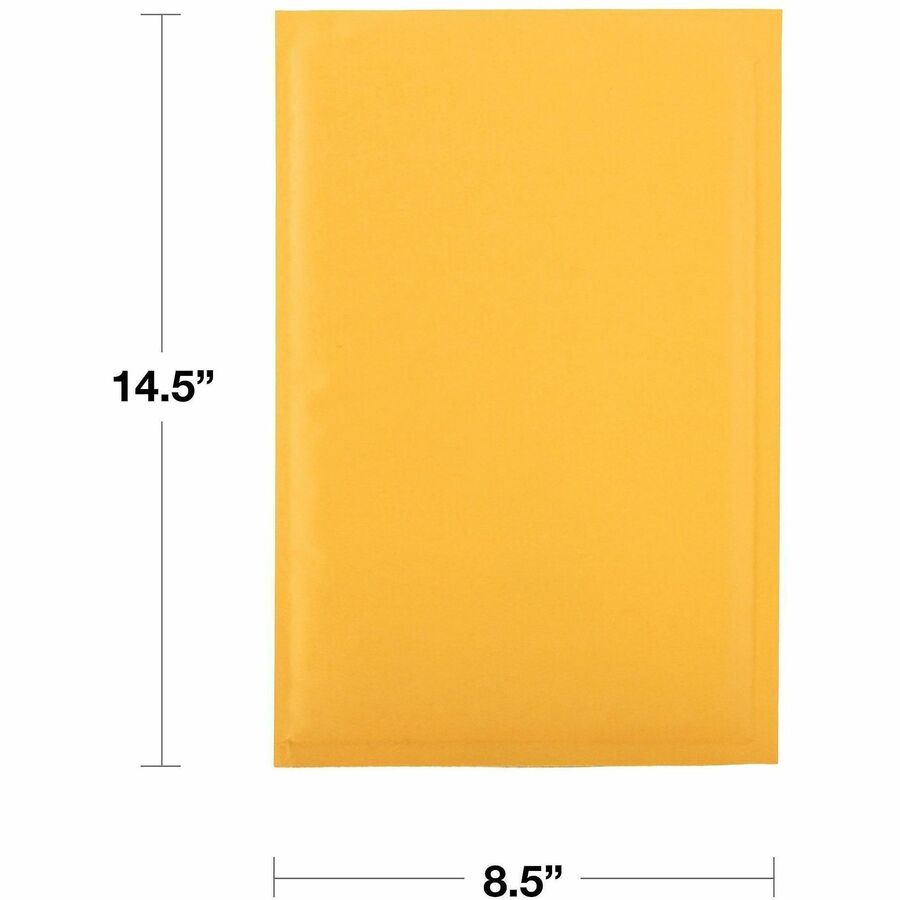 Lindenmeyr Explorer Kraft Self-Seal Bubble Mailers - Bubble/Shipping - #3 - 8 1/2" Width x 14 1/2" Length - Self-sealing - Kraft - Kraft - 100 / Carton - Kennedy Office