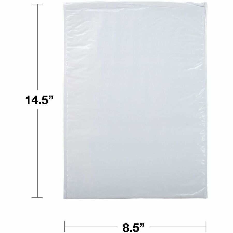 Lindenmeyr Explorer Poly Self-Seal Bubble Mailers - Bubble/Shipping - #3 - 8 1/2" Width x 14 1/2" Length - Self-sealing - White - Polyethylene - 100 / Carton - Kennedy Office