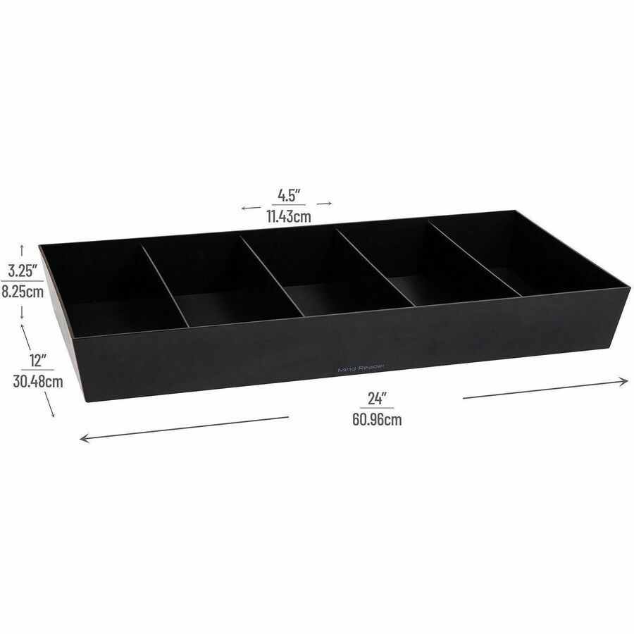 Mind Reader 5-Compartment Snack Organizer - 5 Compartment(s) - Lightweight - Black