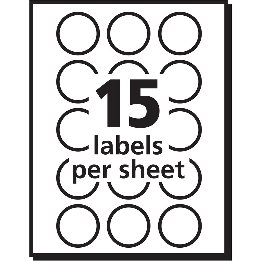 Avery 05247 Printable Mailing Seals – 1 Inch Diameter, White, 600/Pack