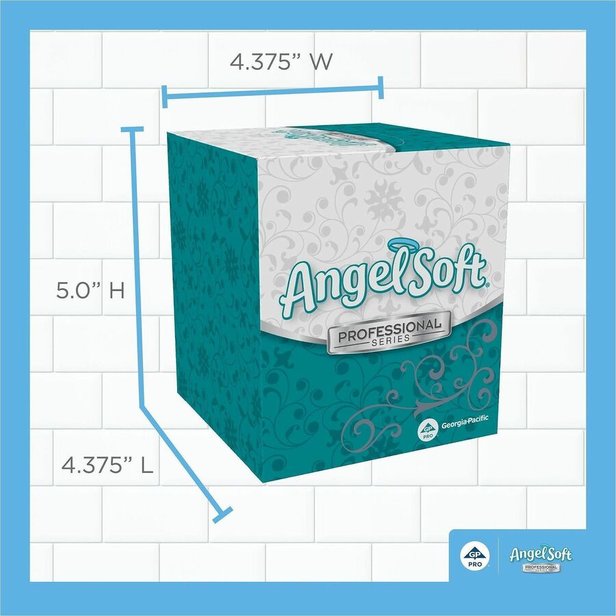 Angel Soft Professional Series Facial Tissue - 2 Ply - 8.80" Width x 7.60" Length - White - 96/Box - 36 / Carton