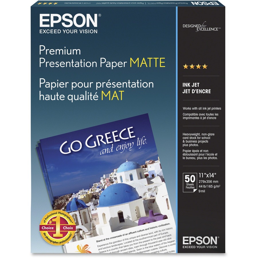 Presentation Paper, Matte, 11"x14" , 50 Shts, 97 Brt