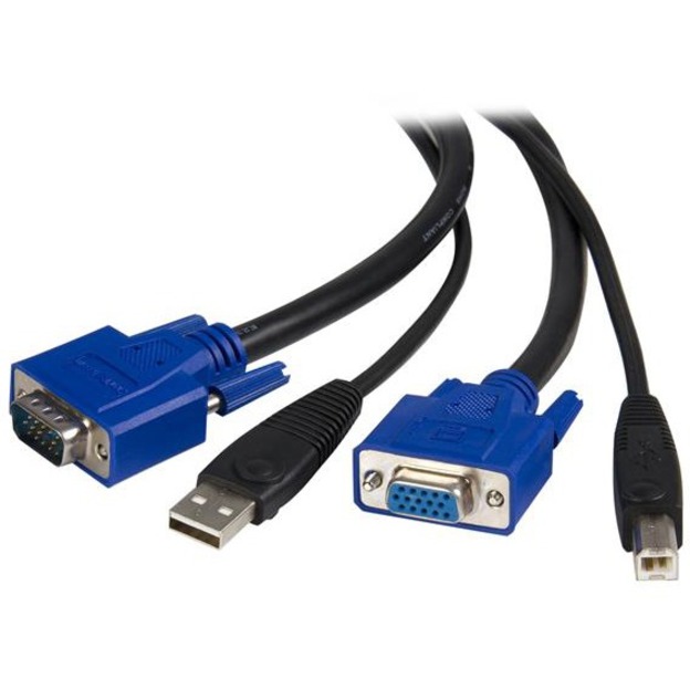 CONNECT VGA AND USB-EQUIPPED COMPUTERS TO A KVM SWITCH USING A SINGLE CABLE - 6F