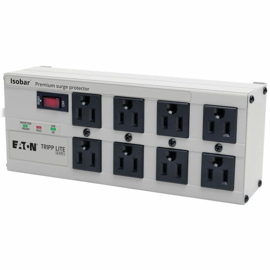 EATON TRIPP LITE SERIES ISOBAR 8-OUTLET SURGE PROTECTOR, 12 FT. CORD WITH RIGHT-