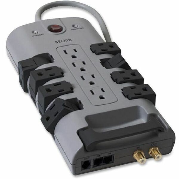 BELKIN SurgeMaster Surge Protector - 12-Outlets 4320J Gray 8 ft Cord