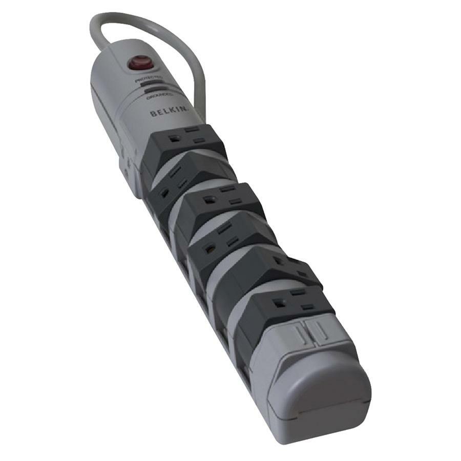 8-OUTLET PIVOT-PLUG SURGE PROTECTOR, 6-FOOT HEAVY-DUTY POWER CORD