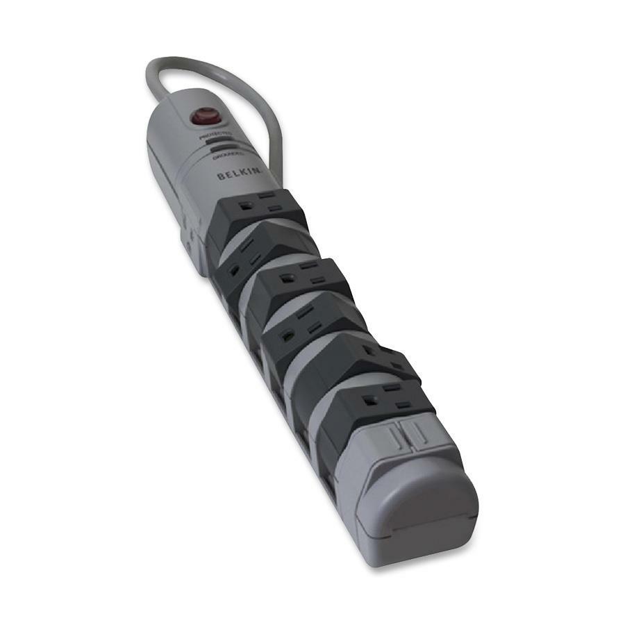 8-OUTLET PIVOT-PLUG SURGE PROTECTOR, 6 F