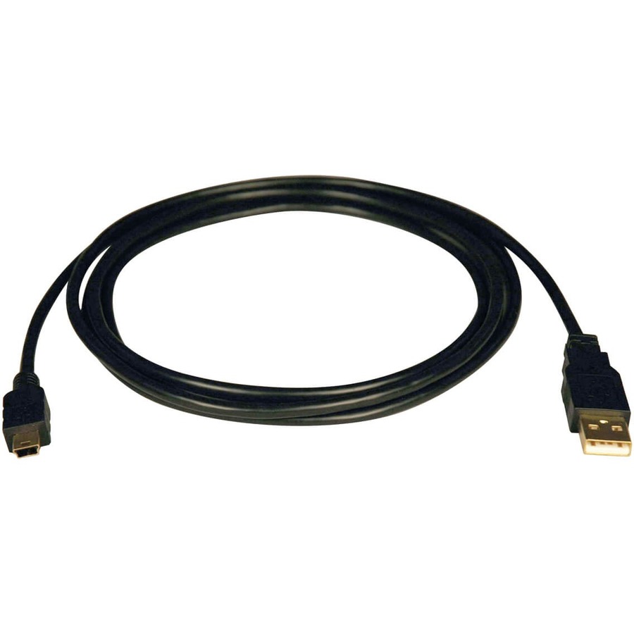 TRIPP LITE SERIES USB 2.0 A TO MINI-B CABLE - USB A LEFT CONNECTOR - MALE LEFT G
