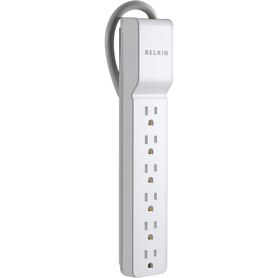 BELKIN 2.5 FEET 6 OUTLETS 555 JOULE SURGE SUPPRESSORS - THE BELKIN 6-OUTLET HOME