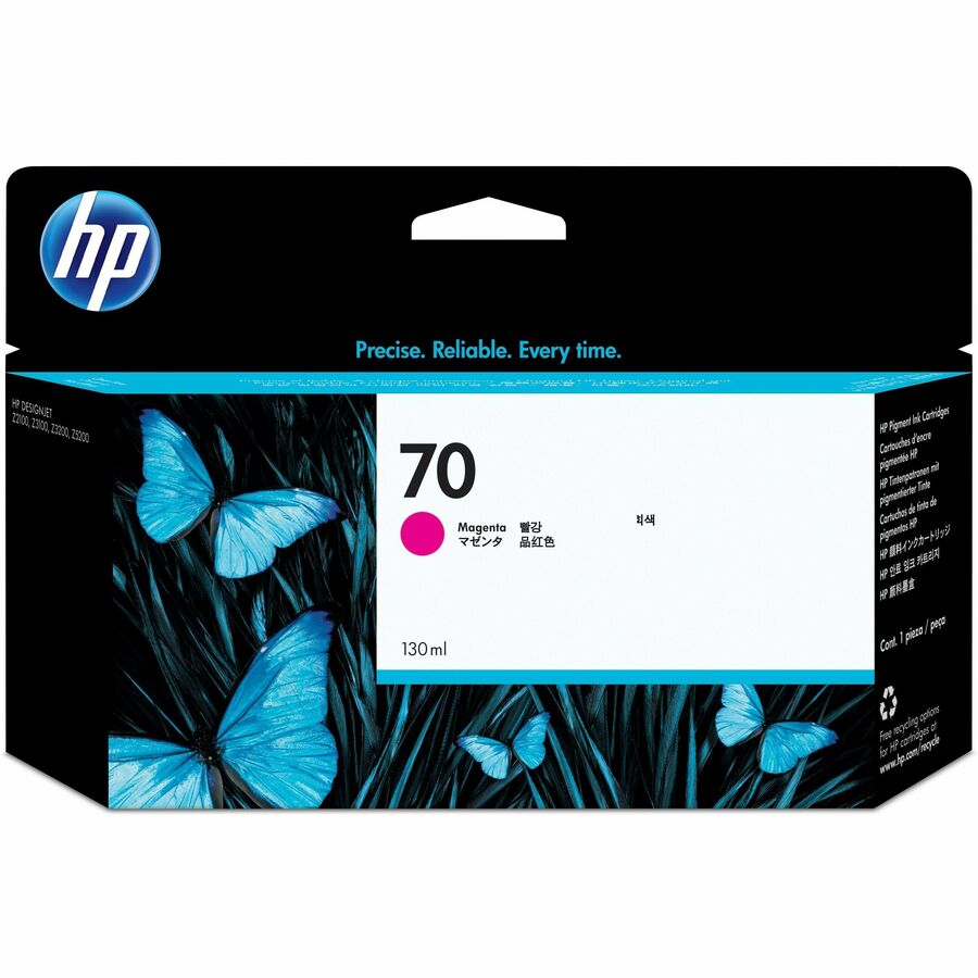 HP 70 (C9453A) Original Inkjet Ink Cartridge - Single Pack - Magenta - 1 Each