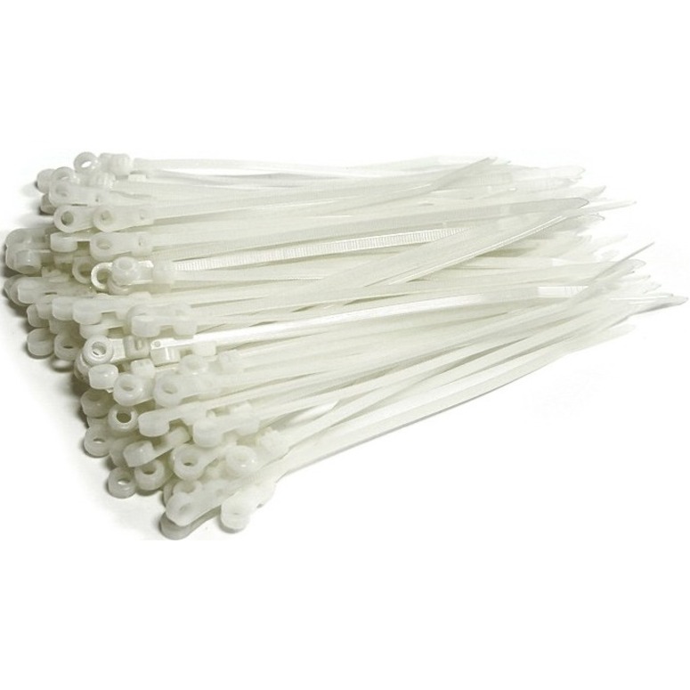100PK OF 6IN SCREW MOUNT CABLE TIES