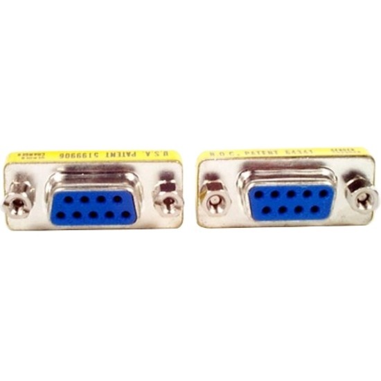 THIS SLIMLINE DB9 GENDER CHANGER FEATURES TWO SLIMLINE DB9F CONNECTORS, OFFERING