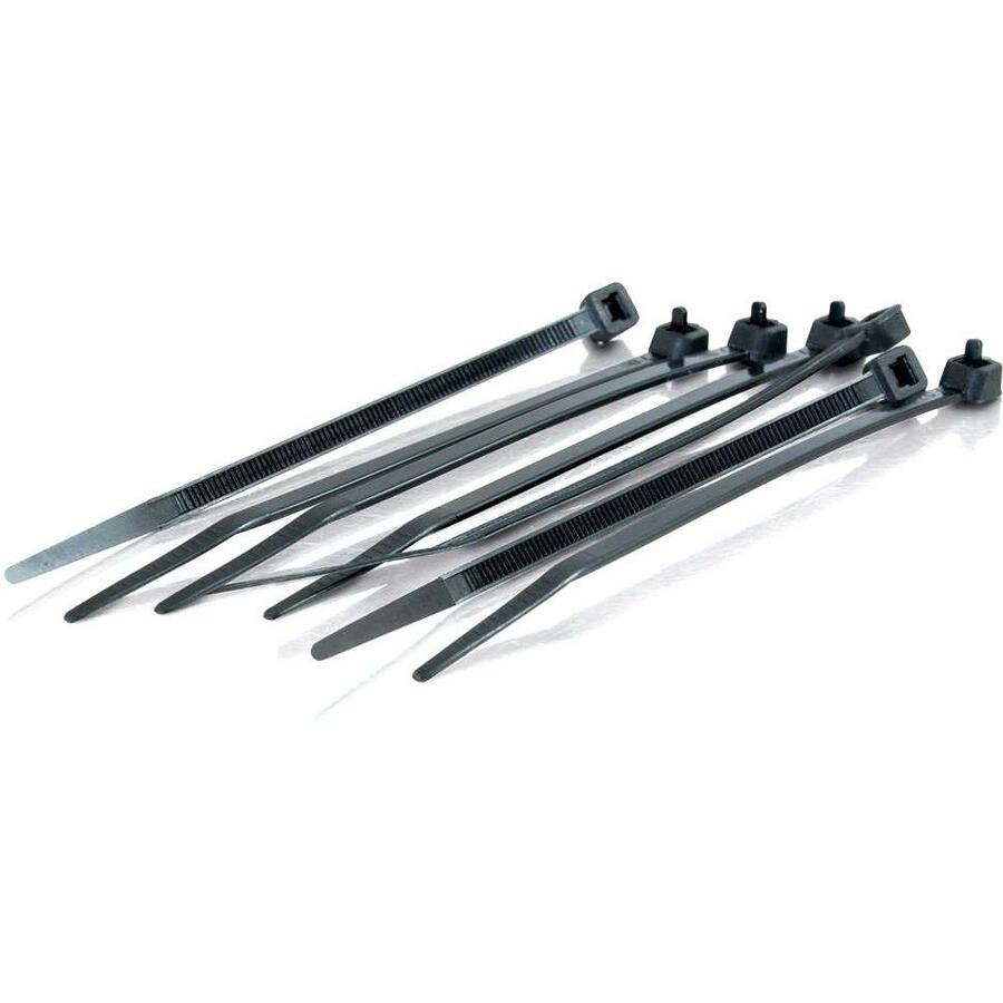 6in BLK TIES 100PK