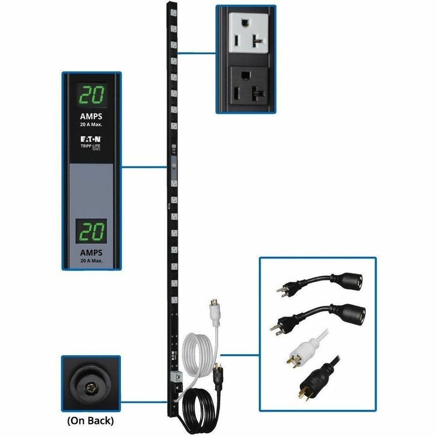 EATON TRIPP LITE SERIES 3.8KW SINGLE-PHASE LOCAL METERED PDU, DUAL CIRCUIT, 120V