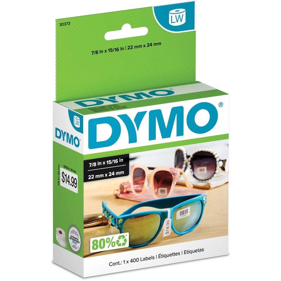 Price Tag Labels Size: 400 Labels/Roll, 1 Roll/Box, Crystal-Clear, Durable Print