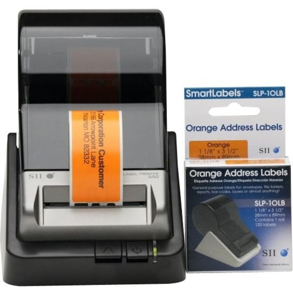 SEIKO ORANGE ADDRESS LABEL - PERFECT FOR ADDRESS LABELS FOR CHRISTMAS CARDS, OFF