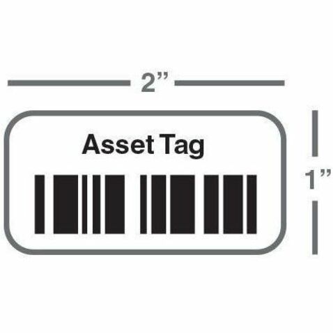 PAPER ASSET TAGS - 2.0 IN X 1.0 IN