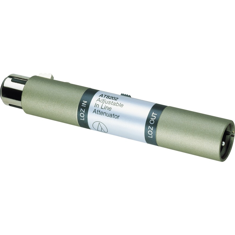 AUDIO-TECHNICA AT8202 Adjustable In-Line Attenuator | attenuator with 10, 20 or 30 db of Selectible Attenuation - In-Line XLR Barrel