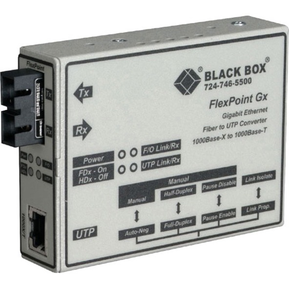 GIGABIT ETHERNET (1000-MBPS) MEDIA CONVERTER - 1000-MBPS COPPER TO 1000-MBPS MUL