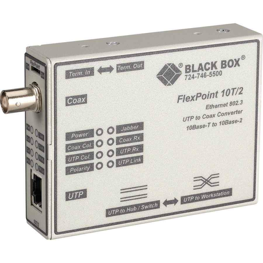 ETHERNET (10-MBPS) MEDIA CONVERTER - 10-MBPS COPPER TO 10-MBPS THINNET