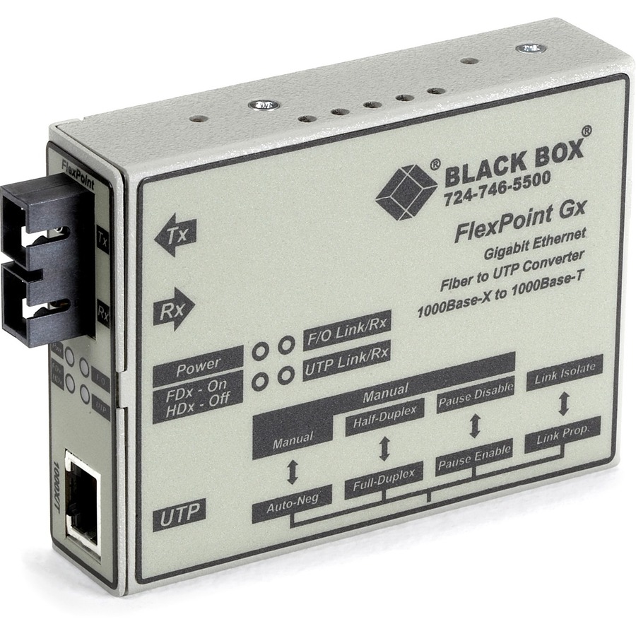 GIGABIT ETHERNET (1000-MBPS) MEDIA CONVERTER - 1000-MBPS COPPER TO 1000-MBPS SIN