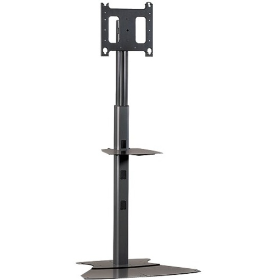 UNIVERSAL FLAT PANEL FLOOR STAND - CENTRIS TECHNOLOGY PROVIDES EFFORTLESS, FINGE