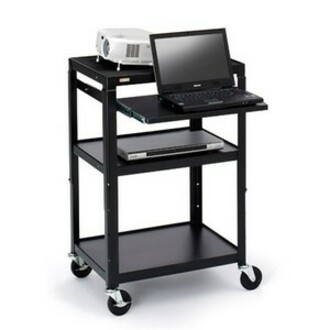AV CART, ADJ TOP SHELF, 5 CASTERS