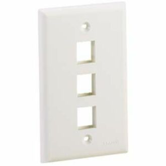 SGL GANG FLUSH MOUNT FACEPLT UPTO 3 WHT.