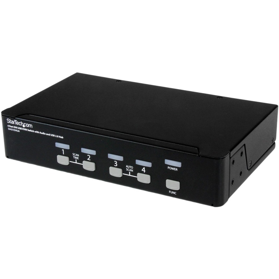 SHARE KEYBOARD, MOUSE, SPEAKERS AND A DVI DISPLAY BETWEEN FOUR MULTIMEDIA COMPUT