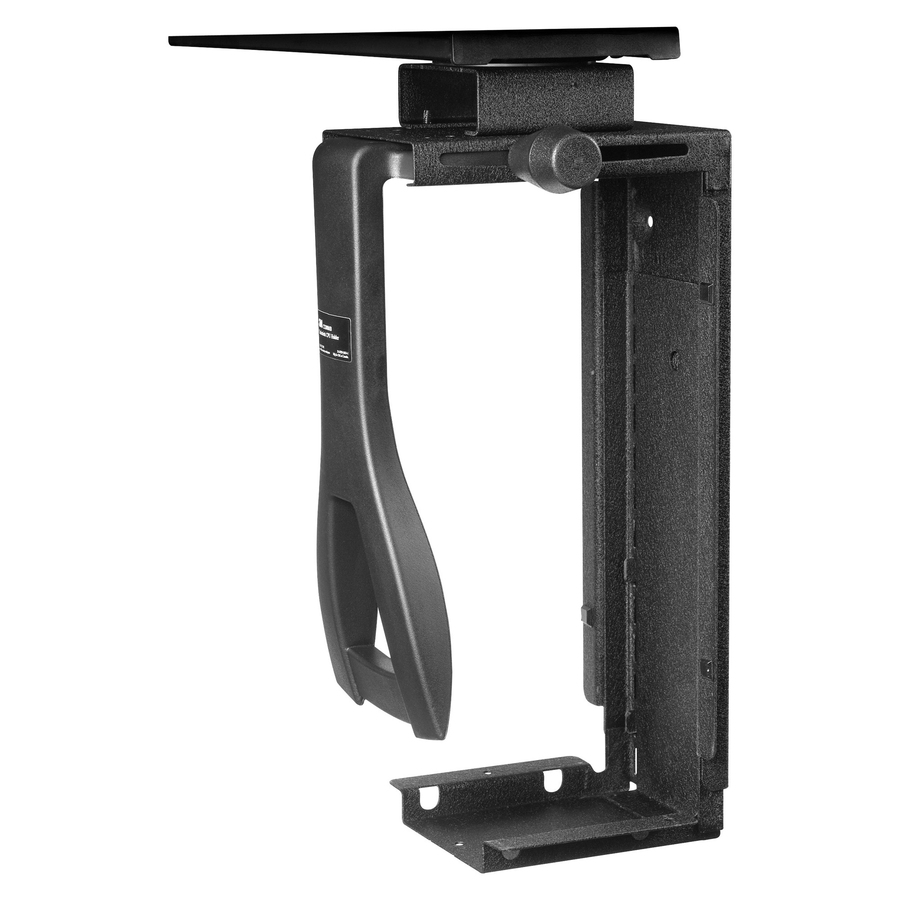 UNDER DESK CPU HOLDER WITH SWIVEL, BLACK