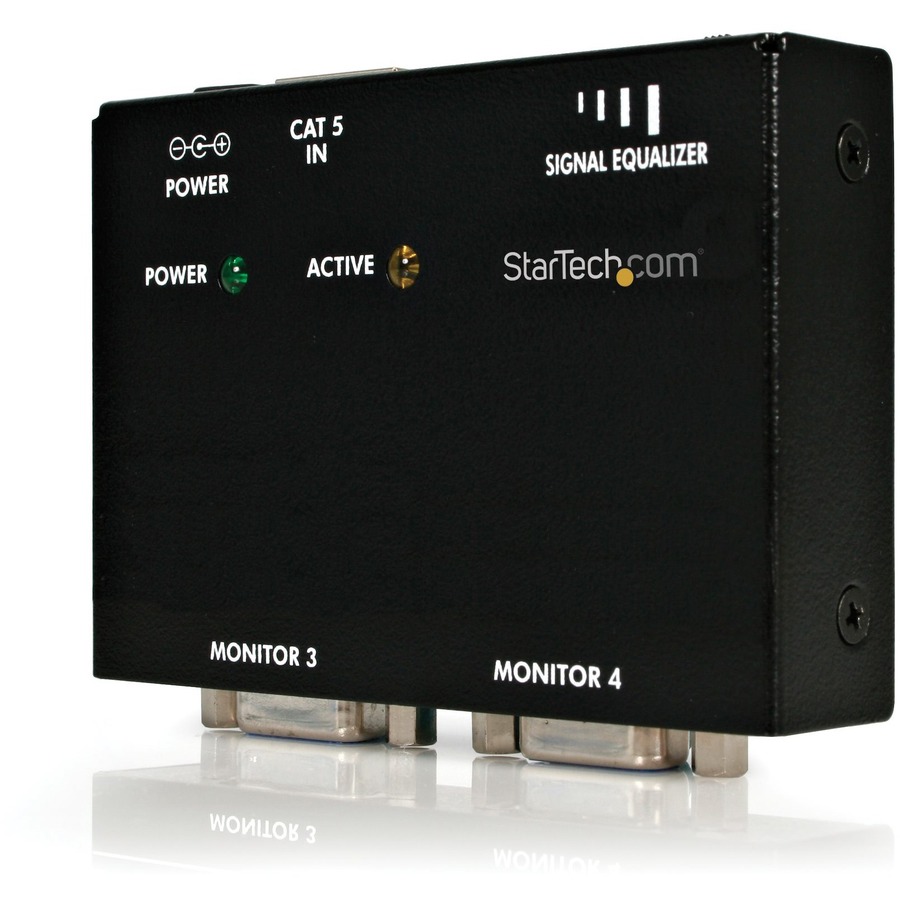 EXTEND AND DISTRIBUTE A VGA SIGNAL TO UP TO 4 DISPLAYS OVER CAT5 CABLE - VGA REC