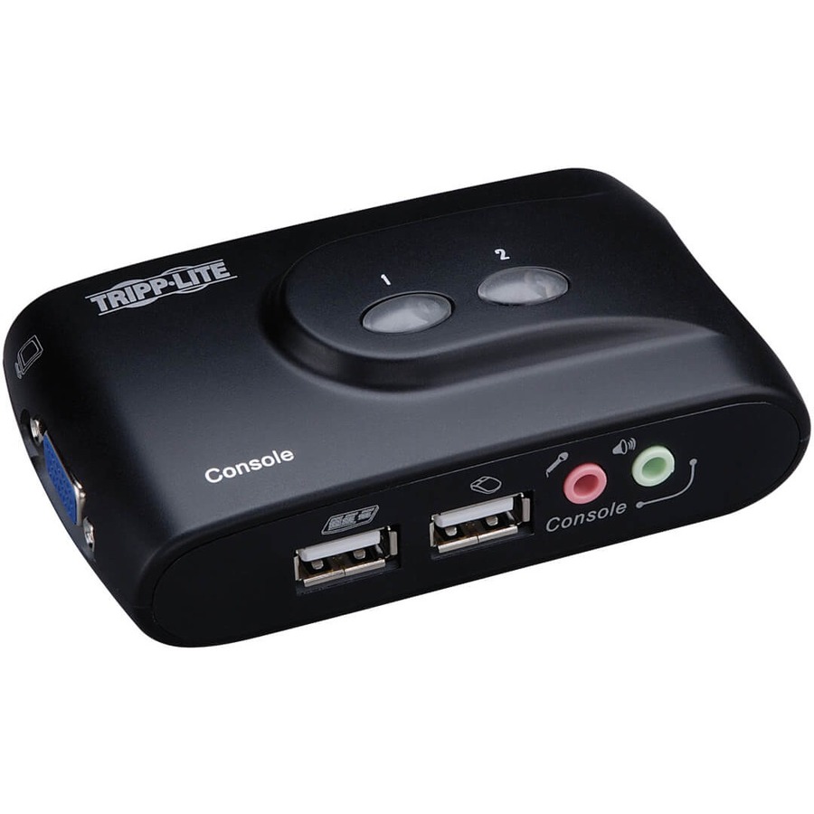 TRIPP LITE EATON B004-VUA2-K-R SERIES 2-PORT COMPACT USB KVM SWITCH WITH AUDIO A