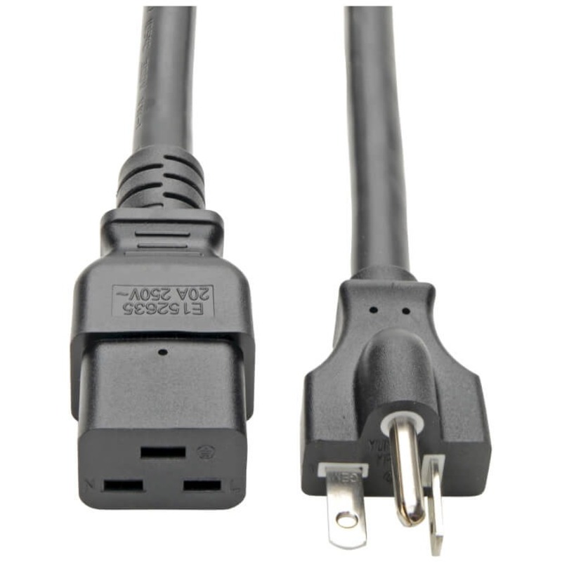EATON TRIPP LITE SERIES POWER CORD, C19 TO NEMA 5-20P - HEAVY-DUTY, 20A, 125V, 1