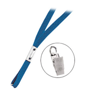 ROYAL, 3/8IN, FLAT WOVEN NYLON LANYARD W