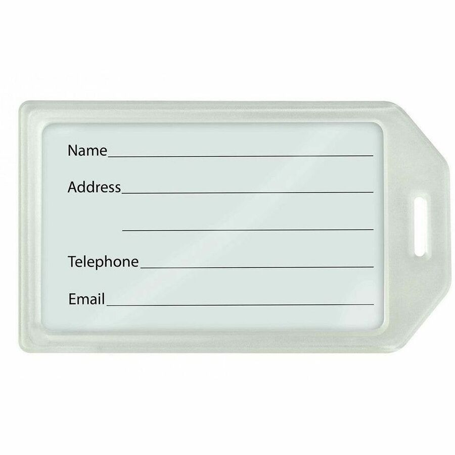 CLEAR, RIGID LUGGAGE TAG CARD HOLDER W/